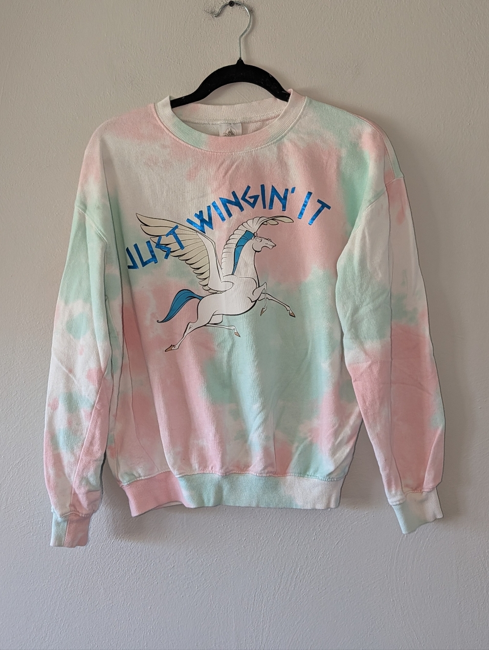 Disneyland Pastel Tie-Dye Sweatshirt - Mint Green & Light Pink